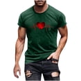 thumbnail image 1 of T Shirts for Men under $5 Short Sleeved Round Neck Casual Printed Shirt, 1 of 4