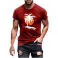 thumbnail image 1 of T Shirts for Men Clearance under $5 Short Sleeved Round Neck Casual Printed Shirt, 1 of 4
