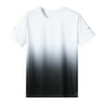 thumbnail image 1 of T-Shirts for Men under $5 Short Sleeved Round Neck Gradient Top White M, 1 of 3