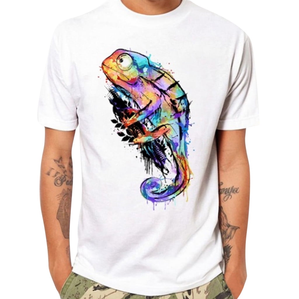 T Shirts for Men Crewneck Short Sleeve Graphic Crew Neck Relaxed Fit T-Shirt on Clearance