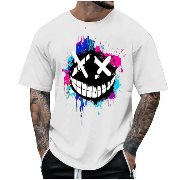 T Shirts for Men Crewneck Short Sleeve Graphic Crew Neck Relaxed Fit T-Shirt Gift for Men