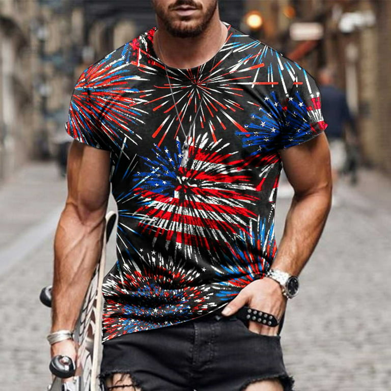 Men's t-Shirts Long Sleeve T-Shirt Notch V Neck Blouses Muscle T-Shirt  Floral Shirt Soft Fitted Tees (Red, L) : : Fashion