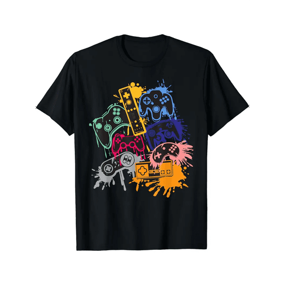 T-Shirts for Men Graphic Funny Crazy Novelty Mens Cotton Short Sleeve Tops Black A XL