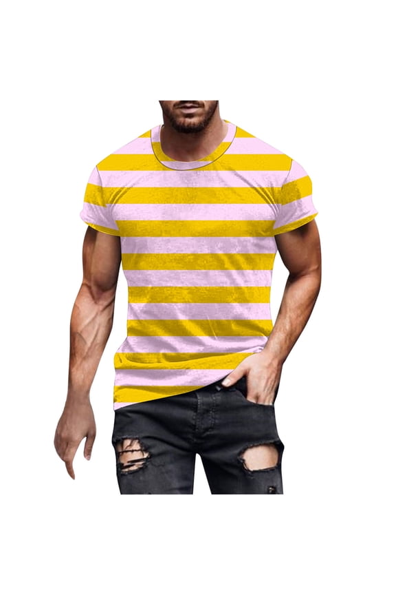 T-Shirts for Men,Mens Shirts Casual Short Sleeve,Men Print Fallow Round Neck T-Shirt Casual Fashion Short Sleeve,Mens Shirts Short Sleeve