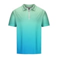 thumbnail image 1 of T-Shirts for Men,Mens Short Sleeve Shirts,Men's Casual Printed Zippered T-Shirt with Short Sleeved Lapel Top,T-Shirt for Men, 1 of 4