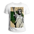thumbnail image 1 of T Shirts for Men Pack,Men's T-shirts,Womens T Shirts,Short Sleeve Shirts for Women,Leaf Usa Map Statue Liberty,4XL, 1 of 5