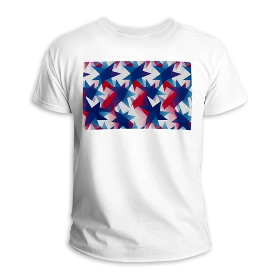 T Shirts for Men Pack,Short Sleeve Shirts for Women,Blue Background Stars Pattern,L
