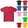 thumbnail image 1 of T Shirts for Men Plus Size Solid Color Crew Neck Casual Loose Tee Shirts Short Sleeve Mens Summer Tops S-3XL under $5 Wine, 1 of 5