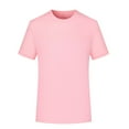 thumbnail image 1 of T-Shirts for Men Plus Size Solid Color Crewneck Short Sleeve Sports Fitness Casual Loose Blouse, 1 of 6