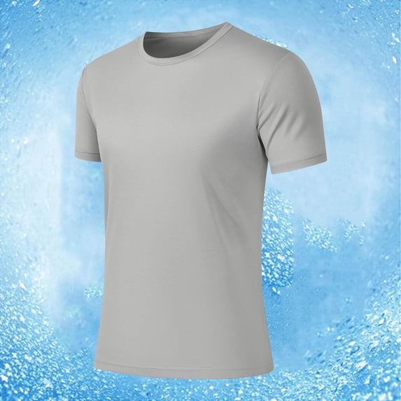 T-Shirts for Men, Short Sleeve V Neck Oversized Tops Casual Summer Basic Plus Size Tees Gray L