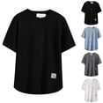 thumbnail image 1 of T Shirts for Men Short/long Sleeve Big & Tall Basic Tee Comfy Gradient Crew Neck Summer Outdoor Basic Tops, 1 of 4