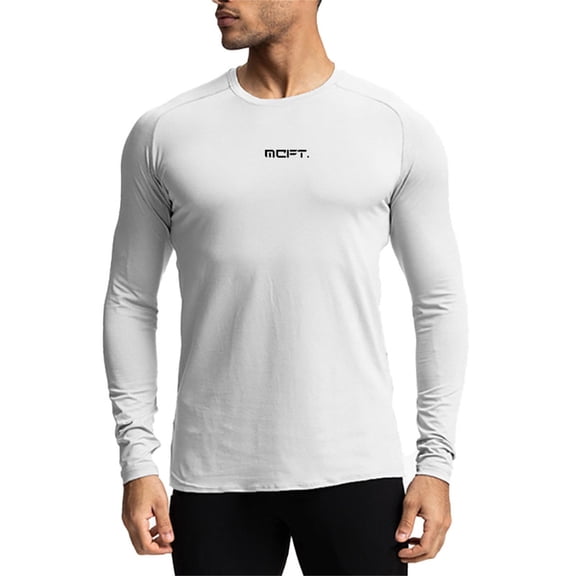 T Shirts for Men Slim Fit Short Sleeve Casual Mens Shirts Gift Men's Bodybuilding Muscle Slim Stretch Sports Casual Printed Long Sleeve Base T Shirt