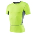 thumbnail image 1 of T Shirts for Men Solid Color Drying Sport Train Short Sleeved Round Neck Shirt Green,M, 1 of 3