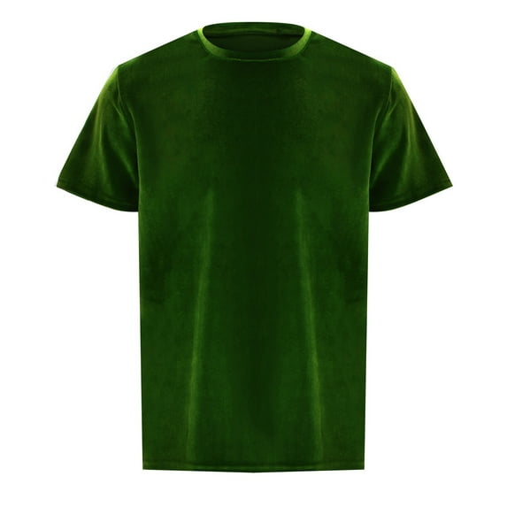 T Shirts for Men Velvet Novelty Short Sleeve Crew Neck Solid Tops Summer Stylish Casual Classic Fit Workout Basic Tees