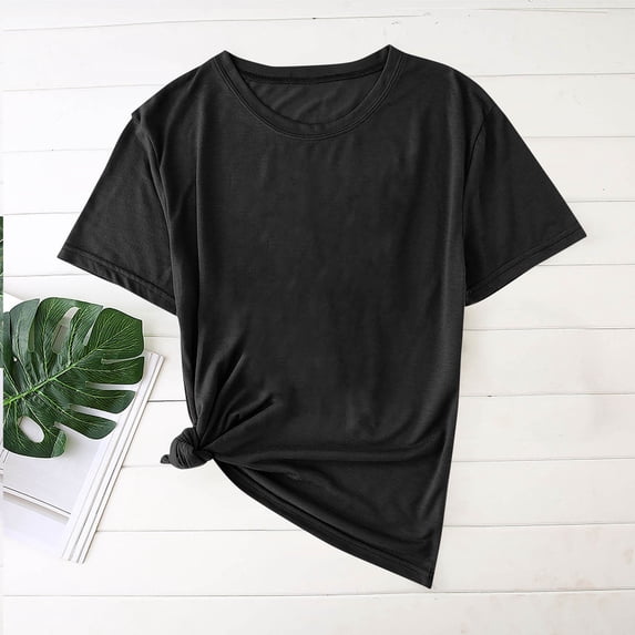 T Shirts for Men Women Short Sleeve Crewneck Tees Tops Unisex Couples Casual Solid Color Stretchy Slim Pullover Basic Going-Out Loungewear Tshirts