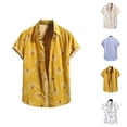 thumbnail image 1 of T Shirts for Women 2025 Summer Floral Print Short Sleeve Button Down Collared Casual Tshirt Womens T Shirts, 1 of 5