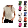 thumbnail image 1 of T Shirts for Women 2026 Summer Short Sleeve Crewneck Jacquard Loose Dressy Casual Tshirt Blouse, 1 of 6