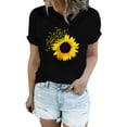 thumbnail image 1 of T Shirts for Women Casual Tops Sunflower Cute Dandelion Graphics Tshirt Summer Short SleeveTee Shirt Top, 1 of 5