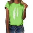 thumbnail image 1 of T Shirts for Women Clearance?,AXXD Work Tops Girls Short Sleeve Out Print Shirt T-Shirt Tops Green 14, 1 of 6