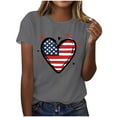 thumbnail image 1 of T Shirts for Women Fashionable Women's Casual Pullover Printed Short Sleeved Round Neck, 1 of 4