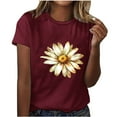 thumbnail image 1 of T Shirts for Women Women's Fashion Printed Shirts for Women Short Sleeve Tee Blouses, 1 of 3