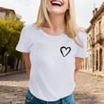 thumbnail image 1 of T-Shirts for Women Crew NeckShort Sleeve Basic Tees White Spring Tops Womens Casual Tops, 1 of 4