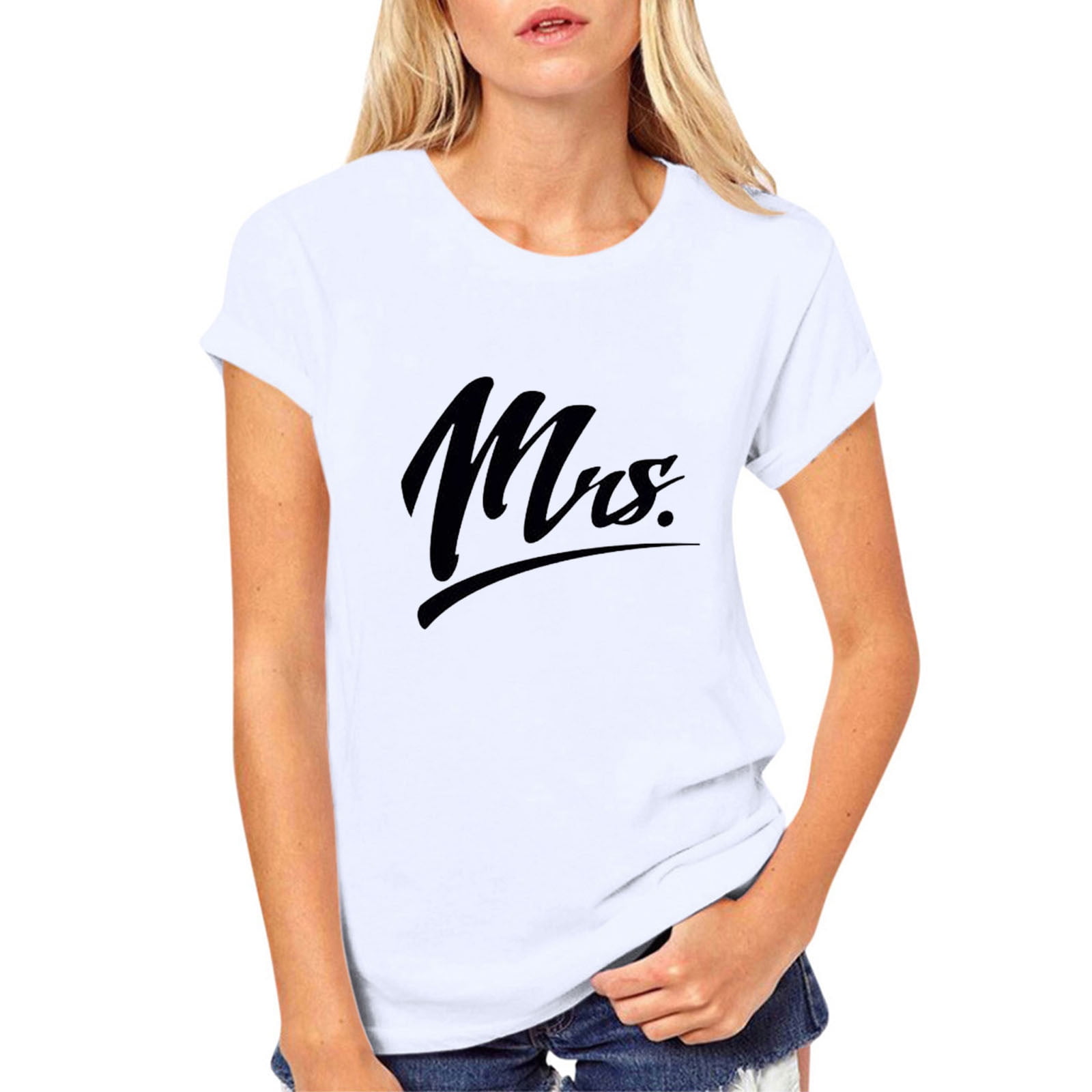 TShirts for Women Ladies Couples Valentine'S Day Short Sleeve Love