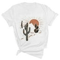 thumbnail image 1 of T Shirts for Women Loose Fit Tshirts Ladies Casual Cactus Print Round Neck Short Sleeve T-Shirts Tops Under $5, 1 of 2