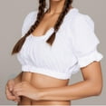 thumbnail image 1 of T Shirts for Women Plus Size Short-sleeved V-neck Beer Suit Bavaria Oktoberfest Suit White Shirt White XXL, 1 of 5