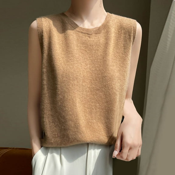 T Shirts for Women Plus Size Sleeveless V-Neck Casual Solid Color Loose Tank Gold XXL