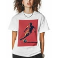 thumbnail image 1 of T Shirts for Women Short Sleeve Cotton Crewneck T-Shirt, Football Athlete Competitive Sports Tee Tops Casual Basic T-Shirts, XS-5XL White 5XL, 1 of 7