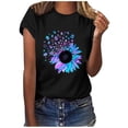 thumbnail image 1 of T Shirts for Women Short Sleeve Round Neck Summer Casual T Shirt Tops, 1 of 6