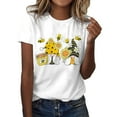 thumbnail image 1 of T Shirts for Women Summer Classic Cotton Short Sleeve Crewneck Printed Festival Casual T-Shirt Tops, 1 of 4