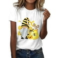 thumbnail image 1 of T Shirts for Women Summer Classic Cotton Short Sleeve Crewneck Printed Festival Casual T-Shirt Tops, 1 of 4