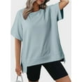 thumbnail image 1 of T Shirts for Women Summer Women's Tops Short Sleeve tshirts Casual Basic Tee, 1 of 6