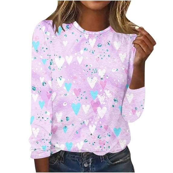 T-Shirts for Women Summer, Womens Spring Tops Casual, Vintage Tees for Women Summer 2024 Plus Size Tops for Women Romantic Love Graphic