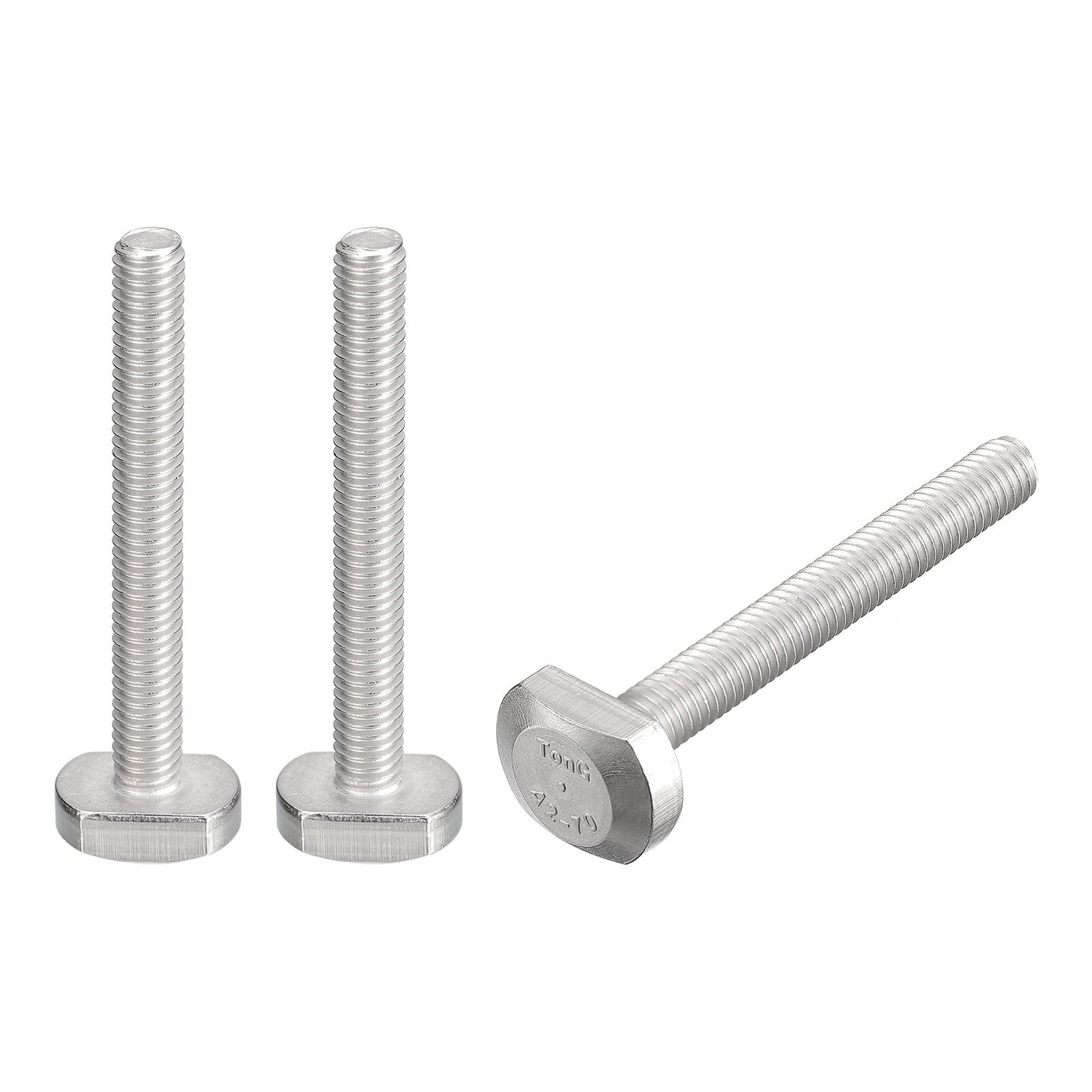 TSlot Bolts, 3 Pack M6x50mm Dropin Stud Sliding Bolts 304 Stainless