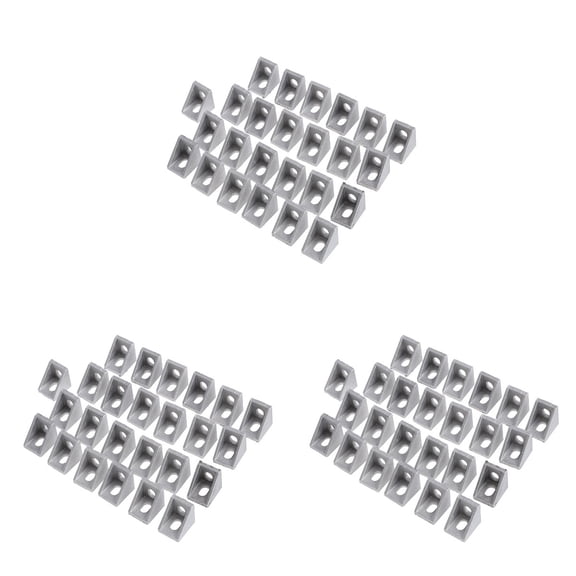 T Slot Bolts Right Angle Bracket Aluminum Extrusion Furniture Corner Protectors Shape Metal Brackets 75 Pcs