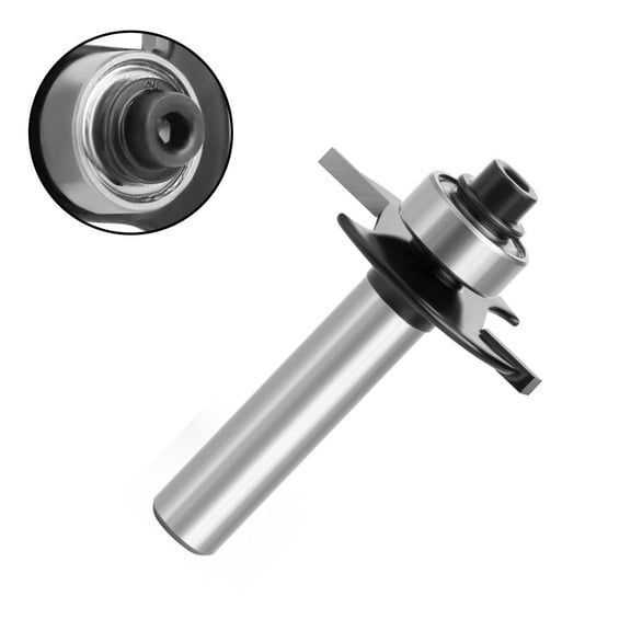 T Slot Router Bit 8Mm Shank 2 Flutes Hss Grooving Biscuit Joint Slot Cutter