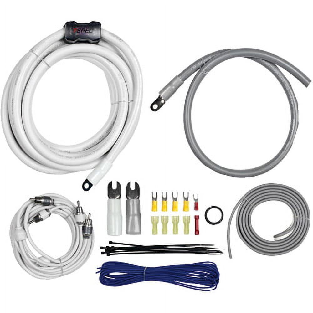 T-SPEC V6-RAK4 V6 SERIES Amp Installation Kit With RCA Cables (4 Gauge