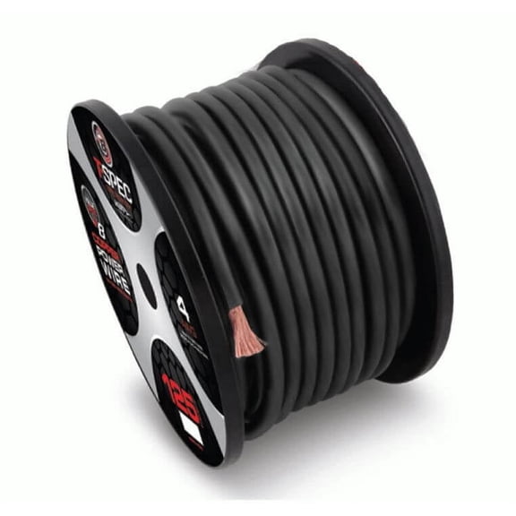 T-Spec V10GW-1050 V10 Series 1/0 AWG 50' OFC Power Wire - Matte Black