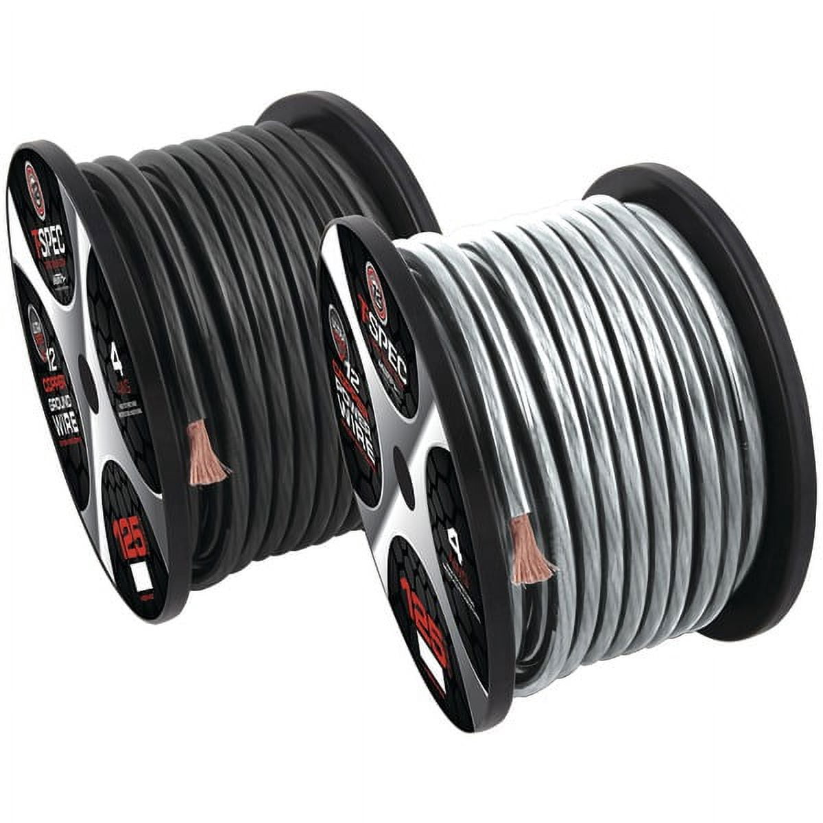 T-Spec V12 Series 1/0 AWG Power Wire Spool – 25 Feet Premium Copper Cable For Car Audio & Marine Systems