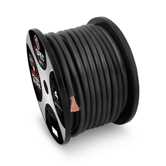 T-Spec V12GW-1050 v12 1/0 AWG 50FT OFC Power Wire Ultra-Flexible Matte Black
