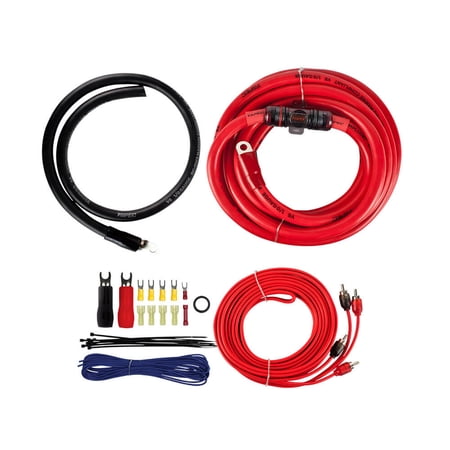 T>spec V6-RAK1-0 V6 Series Amp Installation Kit With RCA Cables (1/0 Gauge)