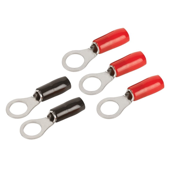 T-Spec V8-RTN19 V8 Series 8 AWG 3/8" Crimp Nickel Plated Ring Terminals,5pk