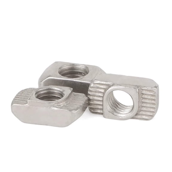 T Spring Nut, Silver European Standard Aluminum Slot Carbon Steel, Spring Ball T Nuts, Roll in Spring T Slot Nut,Spring Ball T Nuts