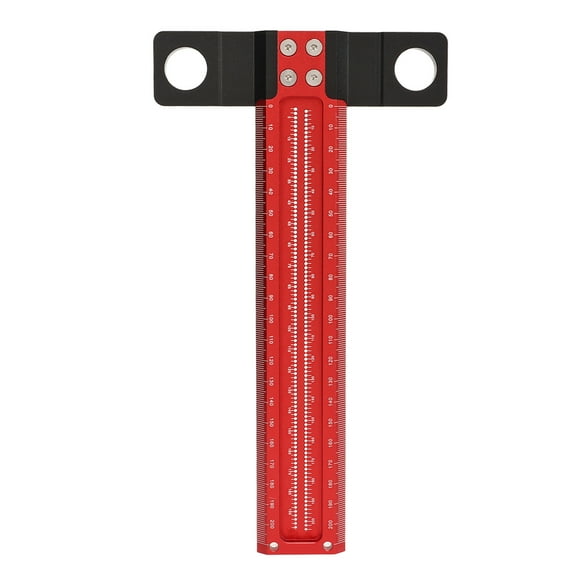 T Square Aluminum Alloy Carpenter Square Ruler with Clear Scale - Scriber Tool for Woodworking, DIY, Measurement, and Marking