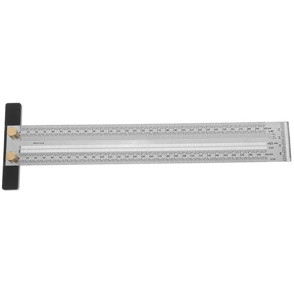 FONDOTIN Millimeter Ruler Woodworking Ruler Multi Angle Measurement for Carpentry Projects 1Pcs Back to School
