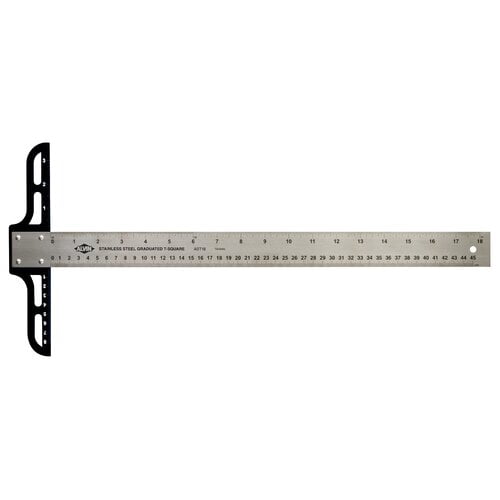 24-inch Stainless Steel Graduated T-Square for Precision Measuring
