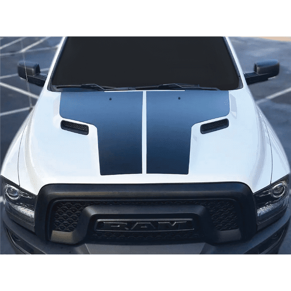 T-Stripe Blackout Hood Vinyl Decal Fits Dodge RAM 1500 2009-2018